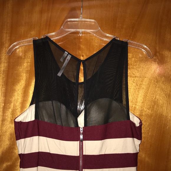 Striped and Mesh Dress - Picture 4 of 4